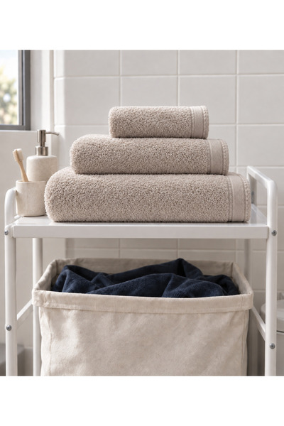 Daylife 100% Cotton Student Towel Set |   30X30 - 50X90 - 90X150 cm |   3 Col...
