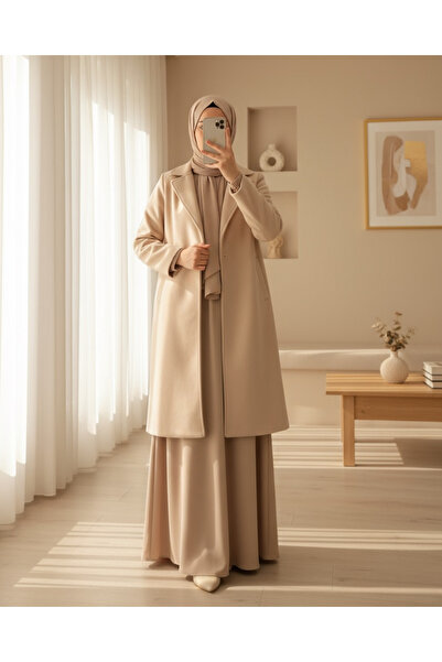 Modamorfo 9085 kaşe coat - beige