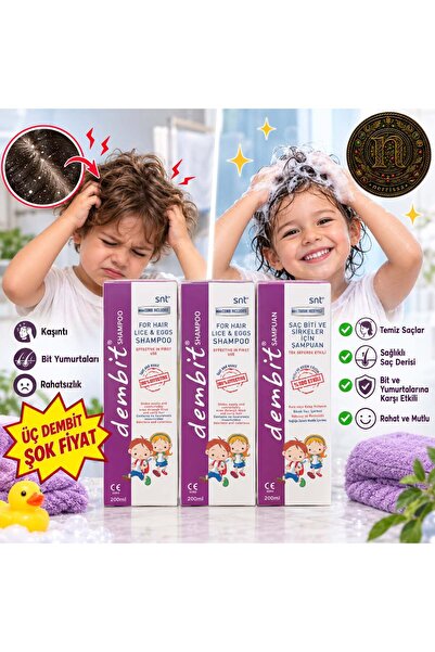 SANTASYA Dembit Bit ve Sirke Şampuanı 200 ml(3 ADET) – Saç Biti ve Bit Yumurt...