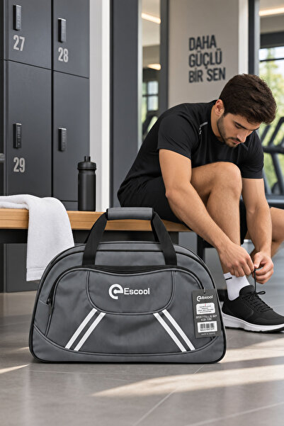 DODOMAR Corded Sports and Travel Bag Gray 2 Compartments 38X62X20 cm Daily Use
