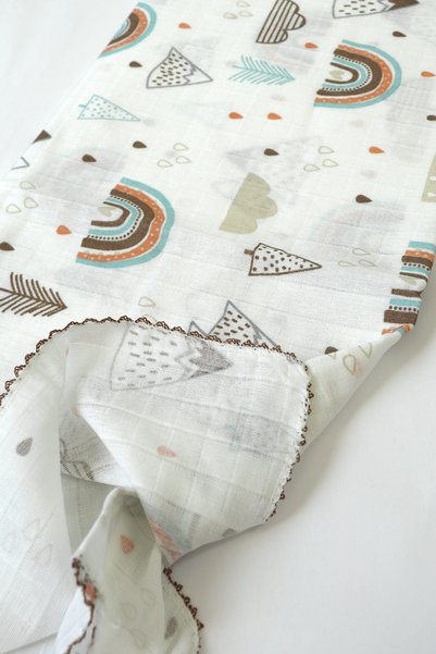 Sitilin Girl Boy Baby Single Layer Muslin Swaddle Blanket 80X80 cm Lightweight Summer Newborn Baby Gift