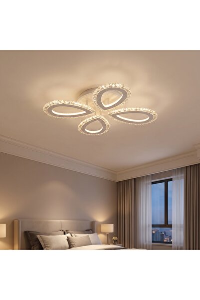 ERSTE LICHTING Plafoniera Ice LED 55W 3CCT+RGB cu telecomanda, alb, Erste