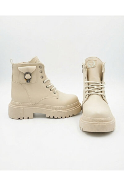 Enes Ayakkabıcılık Children's Combat Boots with Pockets and Buckles and Thick...