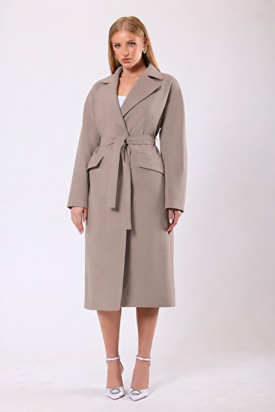 Leather Club Beige Carolina Cashmere Coat
