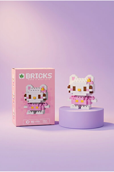 Okapi Pembe Hello Kitty-Mini Blok Karakter Figür Lego