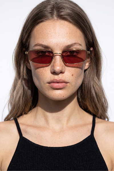 Bilge Karga Acosta Gold Red Sunglasses