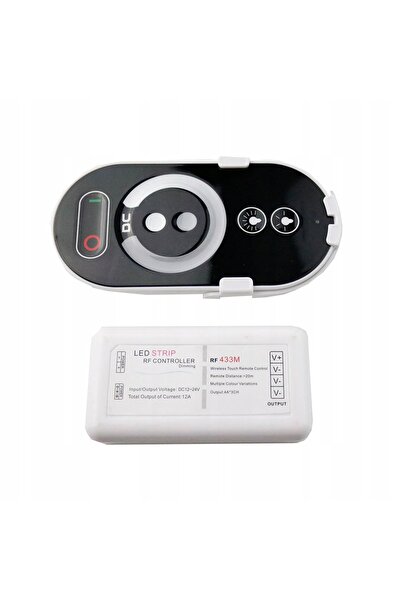NO BRAND Controler pilot + dimmer pentru bandă LED, mono 2 pini, 12A, 144W, 1...