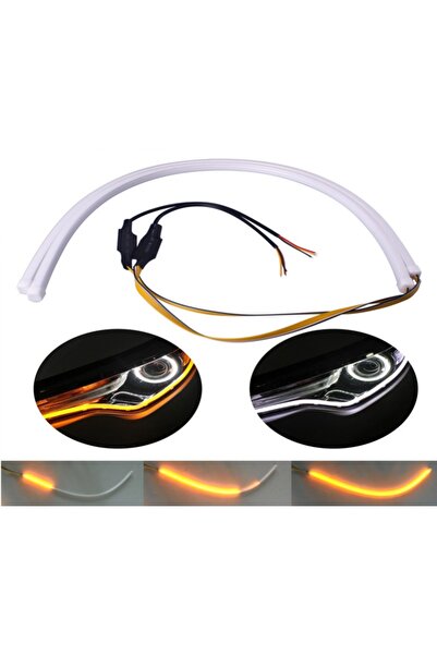 NO BRAND LUMINI DE ZI CU LED (DRL) - BANDĂ LED FLEXIBILĂ CU SEMNALIZARE DYNAM...