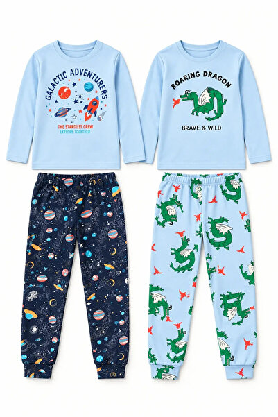 aden kids Boys' Pajama Set – Cotton Lycra and Combed Cotton Fabric 4-10 Years