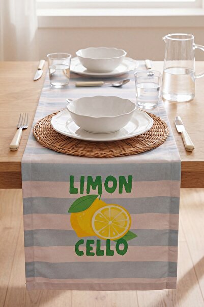 Rivaİstanbul Limon Cello Printed Runner 40X140 cm