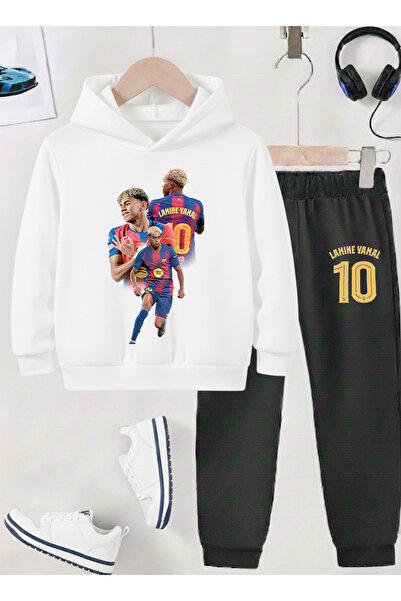 STİL-X Lamine Yamal Printed Boys' Tracksuit, 3-Thread Shardoon Fabric