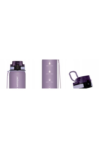 Wessper Bidon sport pentru apă, din tritan, cu gradații, 1l + filtru