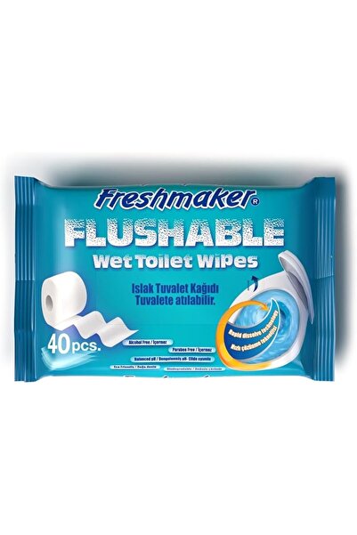 Freshmaker Fresh Maker Biodegradable Toilet Wipes, 40 Wipes