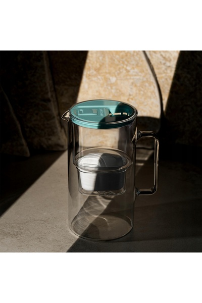 Wessper Carafa de sticlă cu filtru D2 BOROSILICATE FF LED 3l mentă +filtru