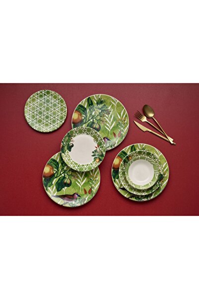 Rani Mobilya Rani Home Yemek Takımı (24 Parça) Hermia Yeşil HE-6796