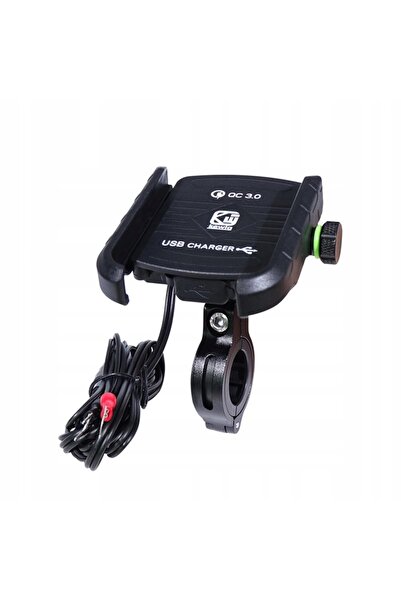 Kewig Suport telefon motocicletă reglabil 3.5-6.5″ cu încărcător USB QC3.0