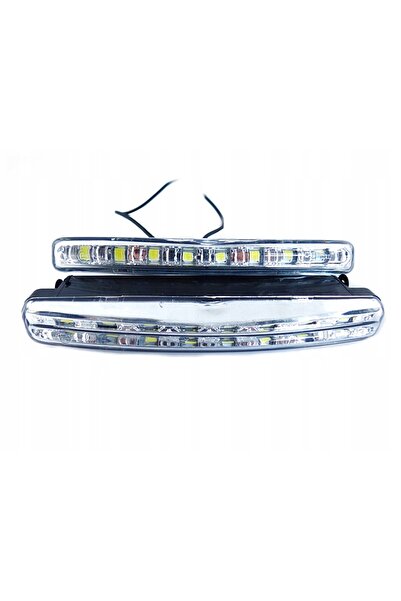 dbautomotive LAMPY Lumini de zi LED DRL 2x 16cm 8 benzi LED cu suport automat