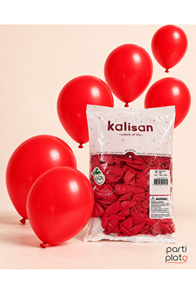 Kalisan 12 Inch Red Latex Balloons 100 Pack – 30 cm Party Birthday Organizati...