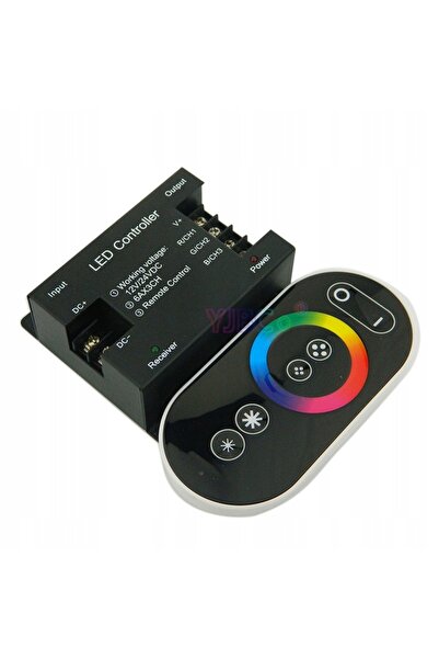 NO BRAND Controler pilot + dimmer pentru bandă LED RGB 5 pini 18A 144W 12V 24V