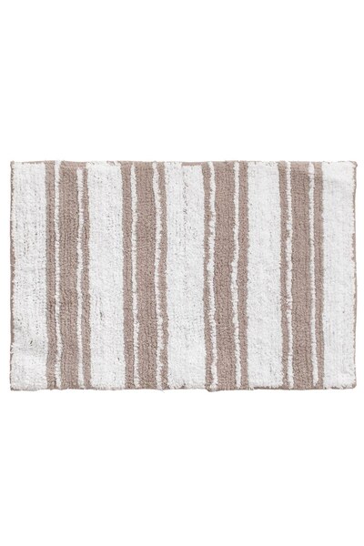 OEM Covoras Baie Bej cu Dungi Albe 60x40cm - Covorase Dreptunghiulare Modele,...