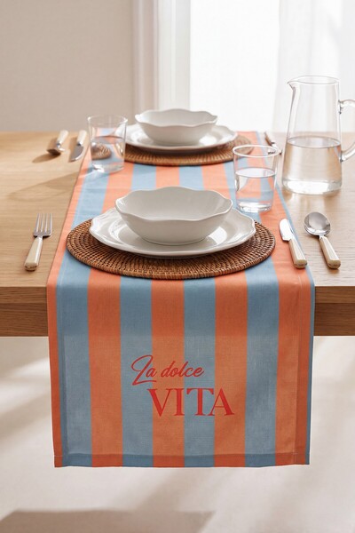 Rivaİstanbul La Dolce Vita Printed Runner 40X140 cm