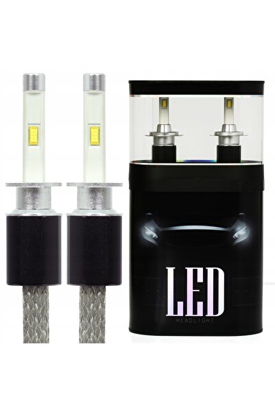 Interlook Becuri LED auto H3 9600lm R4 80W 12V 24V CANBUS Radiator 2 buc.