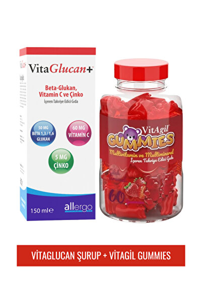 VitaGlucan Şurup 150 ml + Multivitamin Gummies