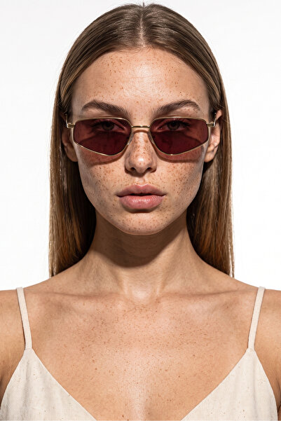 Bilge Karga Reign Gold Dark Red Sunglasses