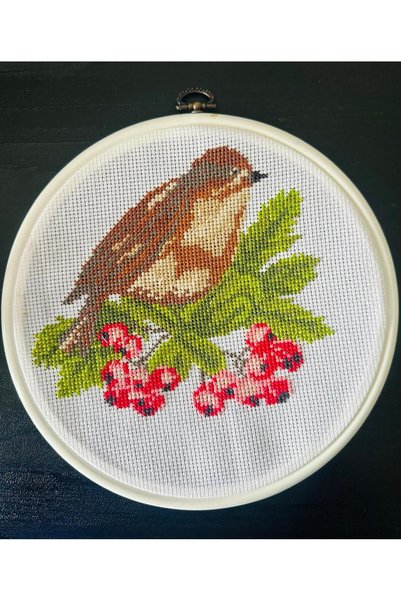 Handmade Mini-tablou realizat manual în tehnica broderiei cu cruciulițe