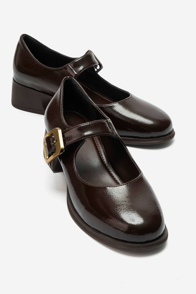 LuviShoes SLADE Kahverengi Kırışık Rugan Kadın Günlük Ayakkabı