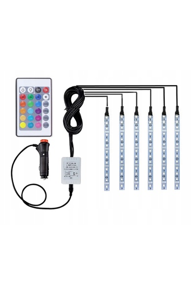 Aqualed ILUMINATIE INTERIOARĂ AUTO BANDĂ ALUMINIU 3M LED RGB 6x12