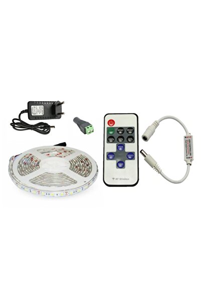 NO BRAND Bandă LED albă 300 SMD 3528 impermeabilă, telecomandă, variator de i...