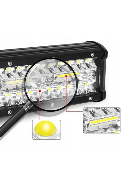 BDS 12V 24V 60x LED CREE 180W 23cm Proiector de lucru/curațenie cu rază lungă...