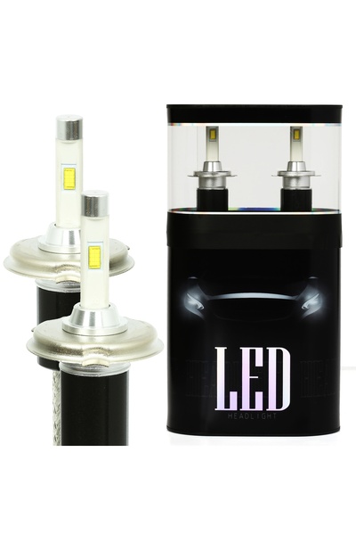 Interlook Becuri LED auto H4 9600lm R4 80W 12V 24V CANBUS Radiator 2 buc.