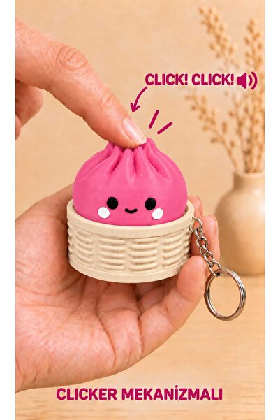Çin Mantısı clicker Anahtarlık / stres azaltan Fidget Oyuncak
