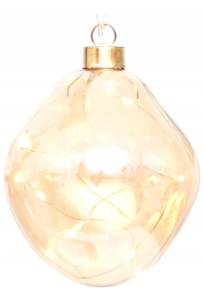NO BRAND Bombka DECORAȚIE DE CRĂCIUN tip picătură 12 cm Auriu (2 bucăți)