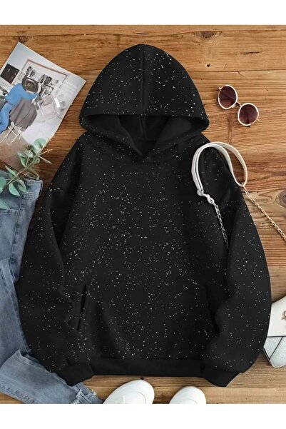 BALİNA Siyah Crystal Sim Detaylı Sweatshirt