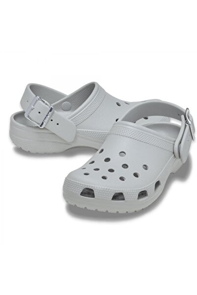 Crocs 213543 Classic Metallic Buckle Clog Gri Unisex Terlik