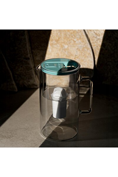 Wessper Carafa cu filtru din sticlă, contor LED, D2 BOROSILICAT + 5 filtre