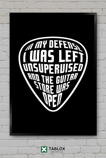 TABLOX Guitar Player Guitarist Musical Instrument Rock Art Poster Framed Deco...