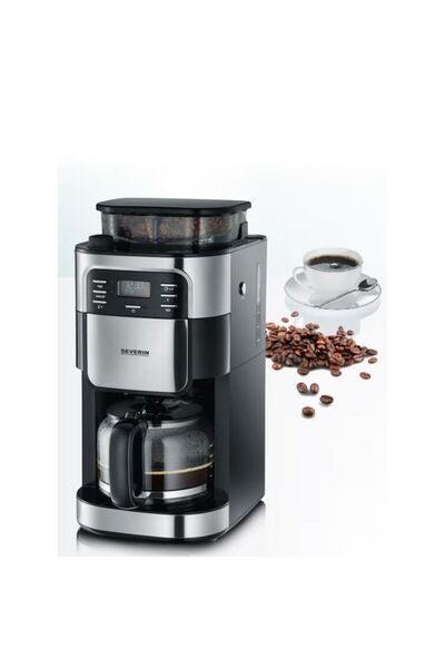 Severin Aparat de cafea electric de 1000 W, 1.25 L, cu afișaj, argintiu, KA4810