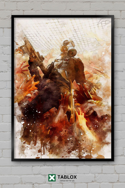 TABLOX Killing Floor 2 Βιντεοπαιχνίδι με ακουαρέλα, διακοσμητικός πίνακας ζωγ...