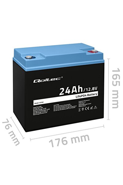 Qoltec Acumulator 53702 24Ah 12.8V