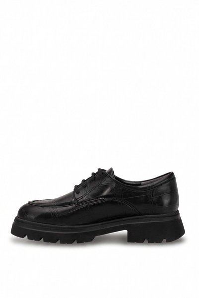 Ayakkabı Fuarı Elit PM207 K8858 Pantofi casual de damă din piele naturală, negri