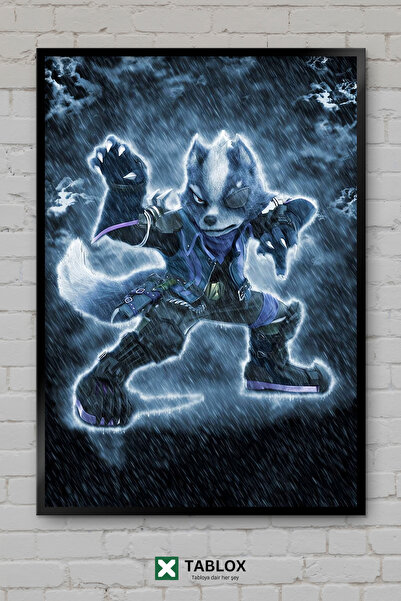 TABLOX Αφίσα τοίχου Wolf Wolf Wild Nature Animal Art με κορνίζα Διακοσμητικός...