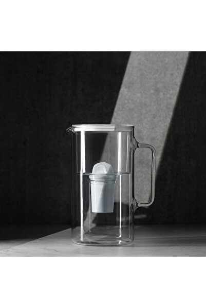 Wessper Carafă filtrantă din sticlă borosilicată D2, albă, 3l + 4 filtre