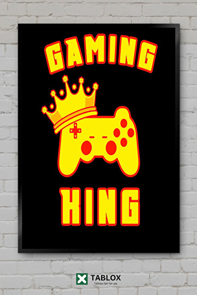 TABLOX Gaming King Game King Gamepad Handle Gamer Poster Tablou decorativ MDF...