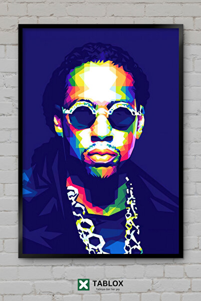 TABLOX 2 Chainz Ράπερ Ράπερ Χιπ Χοπ Μουσική Πορτρέτο Αφίσα με κορνίζα Διακοσμ...