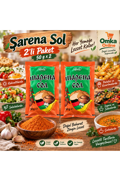 OMKA Şarena Sol Baharatı 50 g x 2 Adet – Bulgaristan Usulü Geleneksel Baharat...