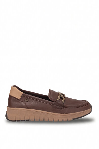 Mammamia D26Ka-3610 Women's Genuine Leather Casual Shoes Brown